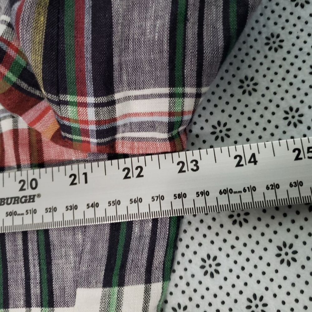 Brooks Brothers 1818 Madison L Multi-Color Madras Plaid Linen Sport Coat Blazer - Picture 7 of 9